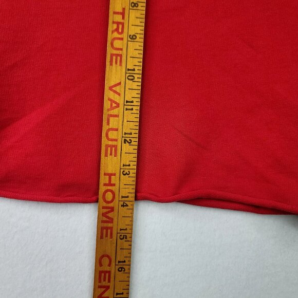 H&M Divided Lamour Red Cropped Sweatshirt With Floral Sleeves Small - Picture 7 of 9